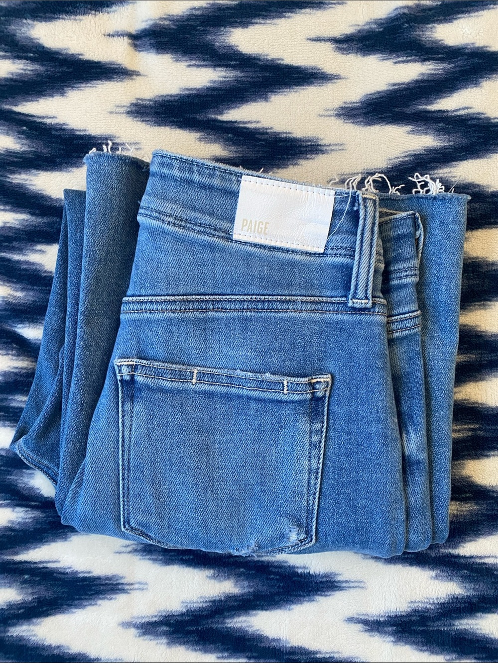 PAIGE Light Blue High-Rise Wide Leg Jeans - Picture 13 of 13